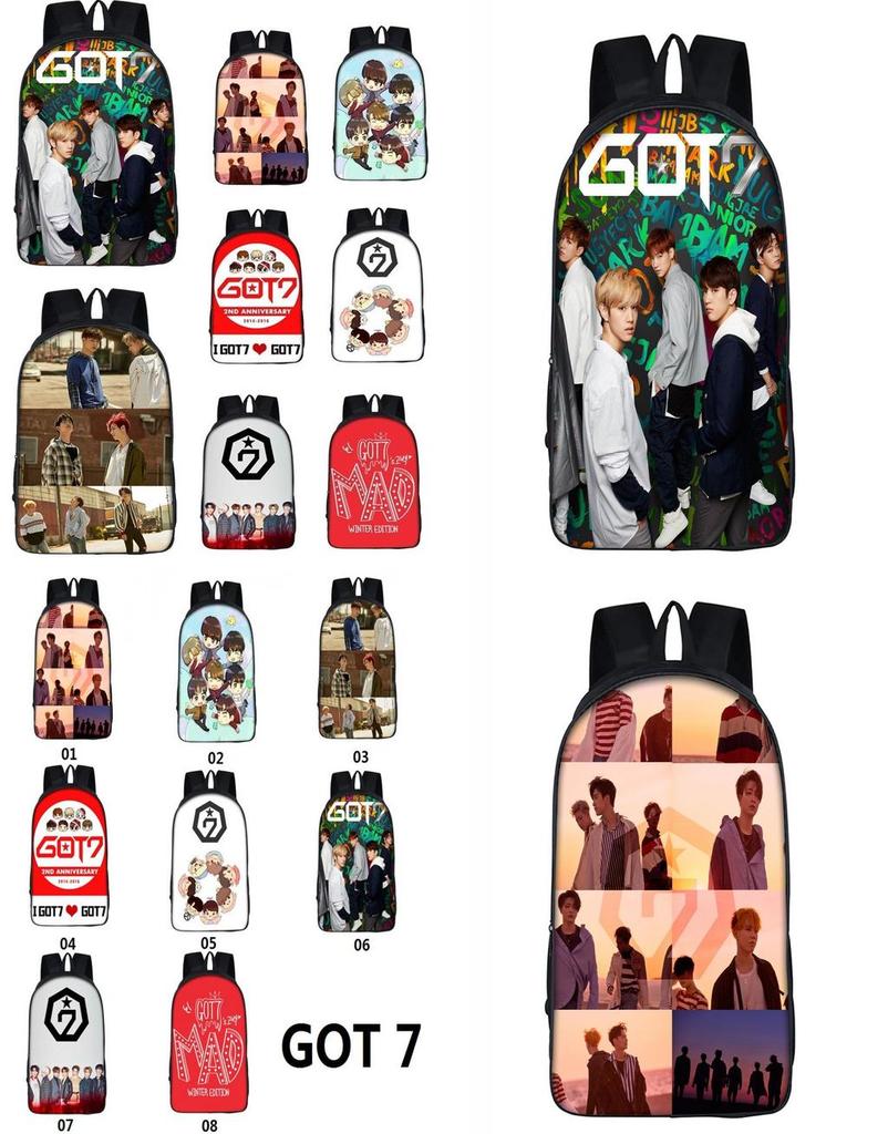 Durable Kpop Got7 Idol Team 3d Print Backpack With Spacious Compartments