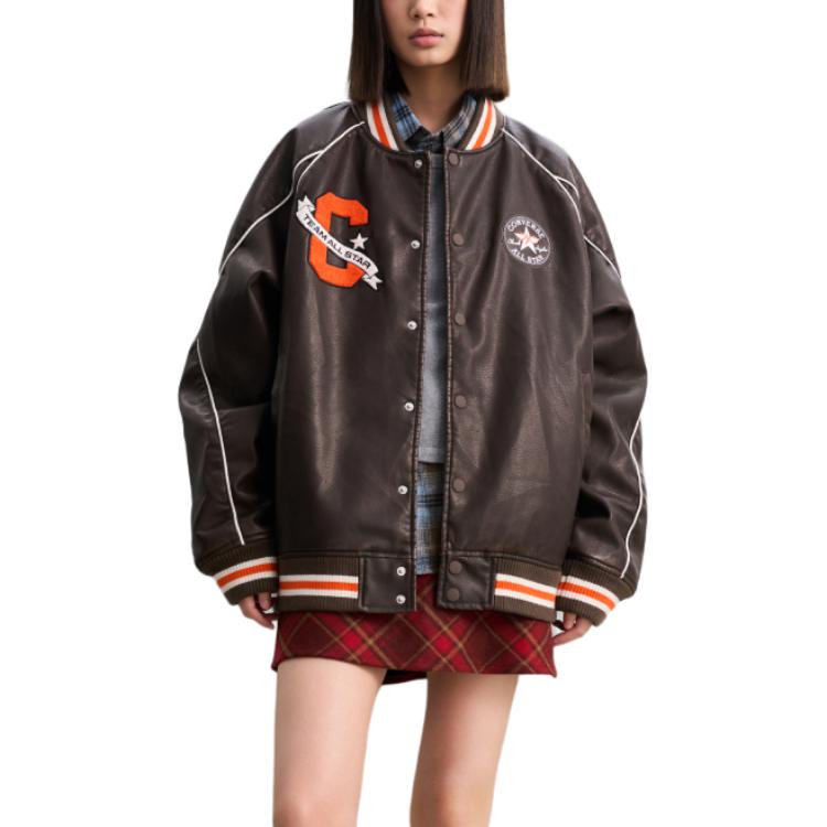 Converse All Star Baseball Jacket Men's Brown 10028110-A02