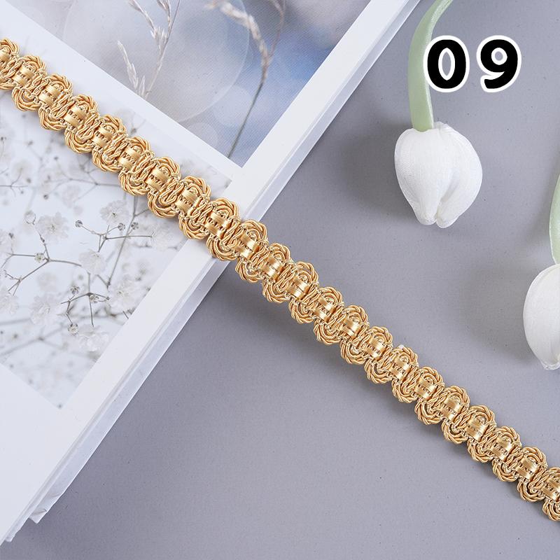 12 Meter Braided Lace Trim Fabric Fringe 1.5cm Width Lace Ribbon Apparel Curtain Diy Sewing Accessories Upholstery Decor Crafts
