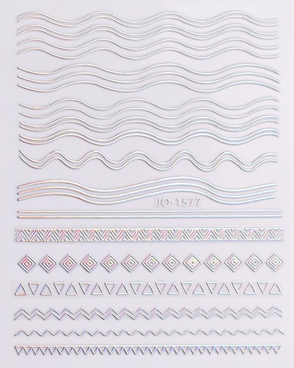 Aurora Style Silver Nail Stickers - Hot-Selling Nail Decals in Stock