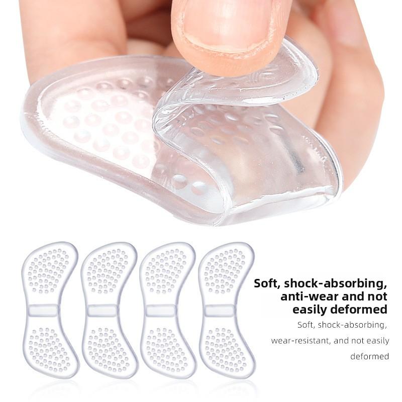 GEL Butterfly Heel Sticker Soft Anti-wear  Invisible Sticker Particle Massage Shock Absorption Self-adhesive Adjustment Code Half Size Pad