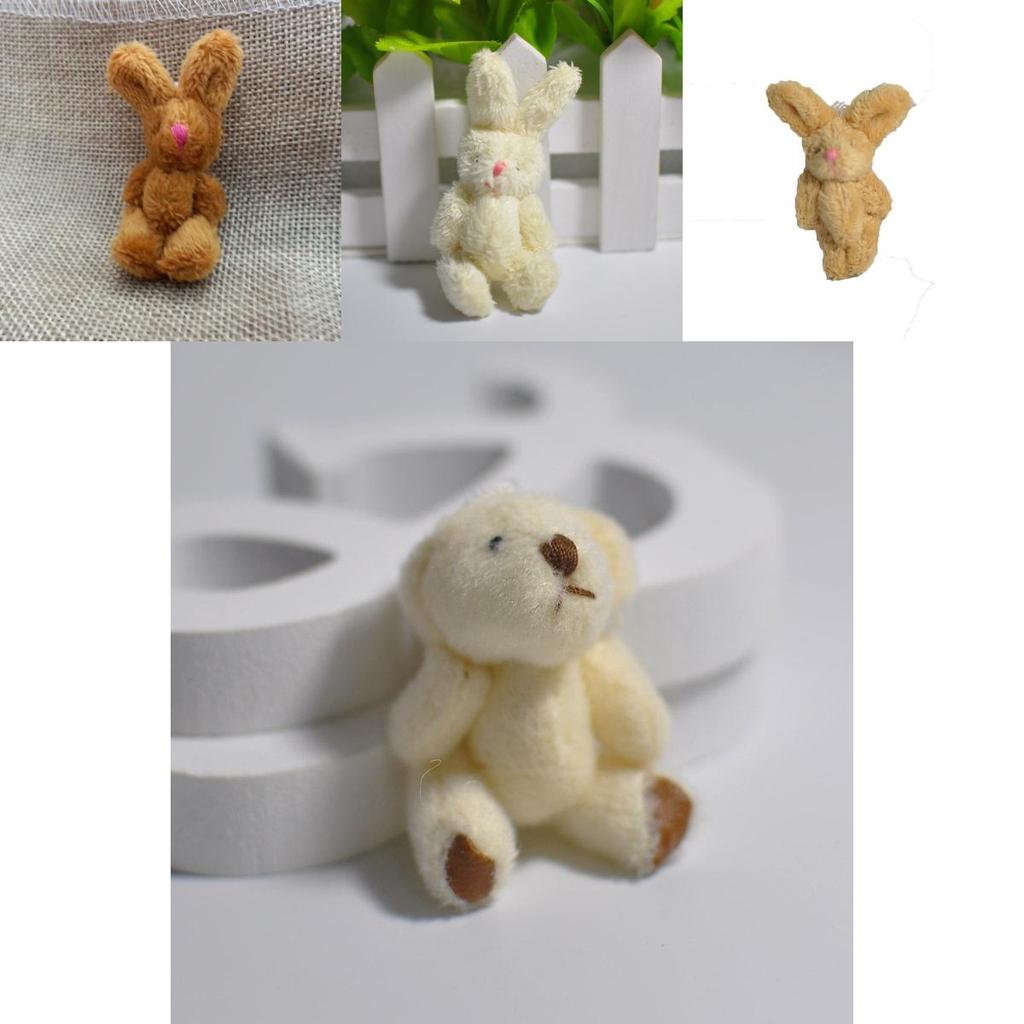 Adorable Mini Peluche Mignonne Petite Poupée Lapin Ours Avec Sensation Douce et Confortable