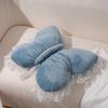 Butterfly Throw Pillow Cuddly Butterfly Pillow with Lace Ruffle Decorative Sofa Couch Pillow for Home Living Room Bedroom Decor