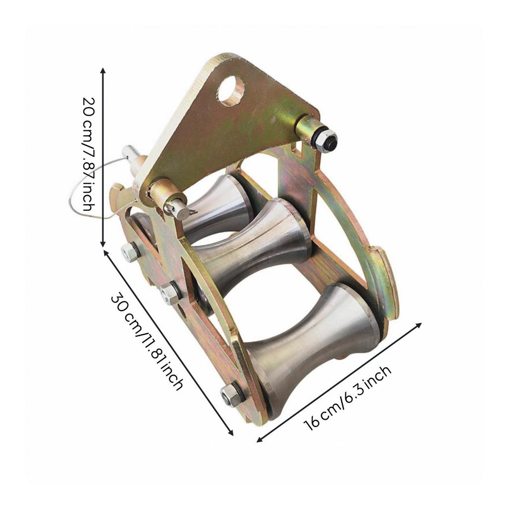 Cable Pulley with Three Rollers Smooth Hardware Reliable for Electricians