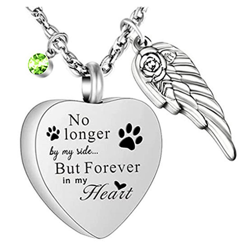 Sturdy Stainless Steel Heart Wing Locket Necklace for Ashes or Perfume Sentimental Keepsake for Memories Daily Use