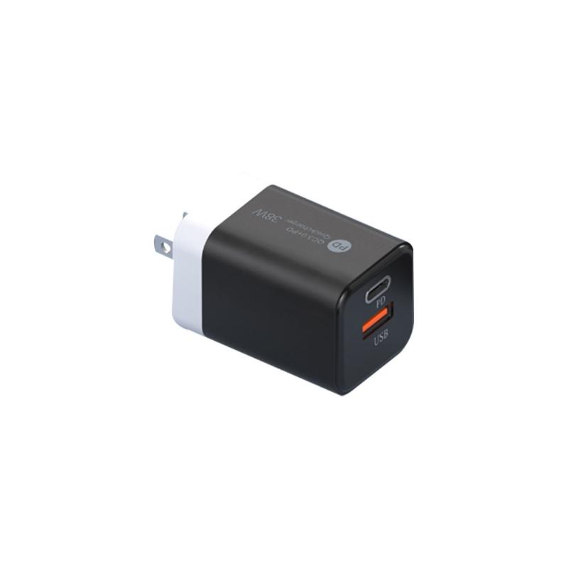20W US Fast Wall Charger Dual PD USB Ports High Speed Charging for Smartphones Tablets Earbuds Small Digital Devices