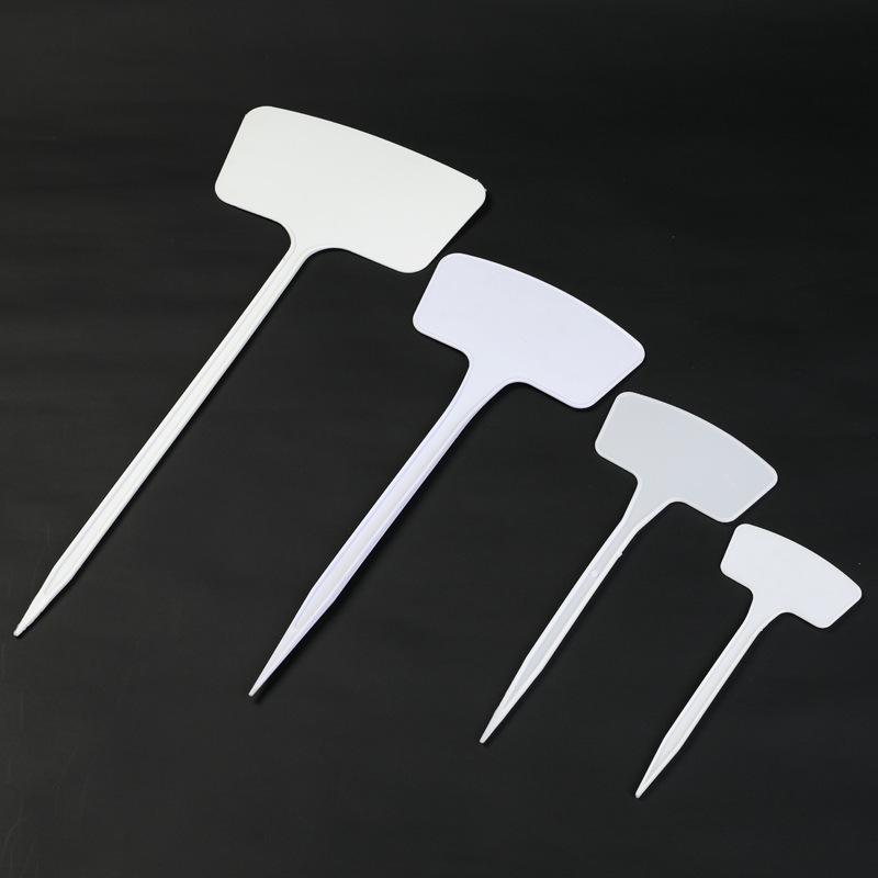 Large Thickened Plastic Ground Stake with Fan-shaped Marking Label for Gardening