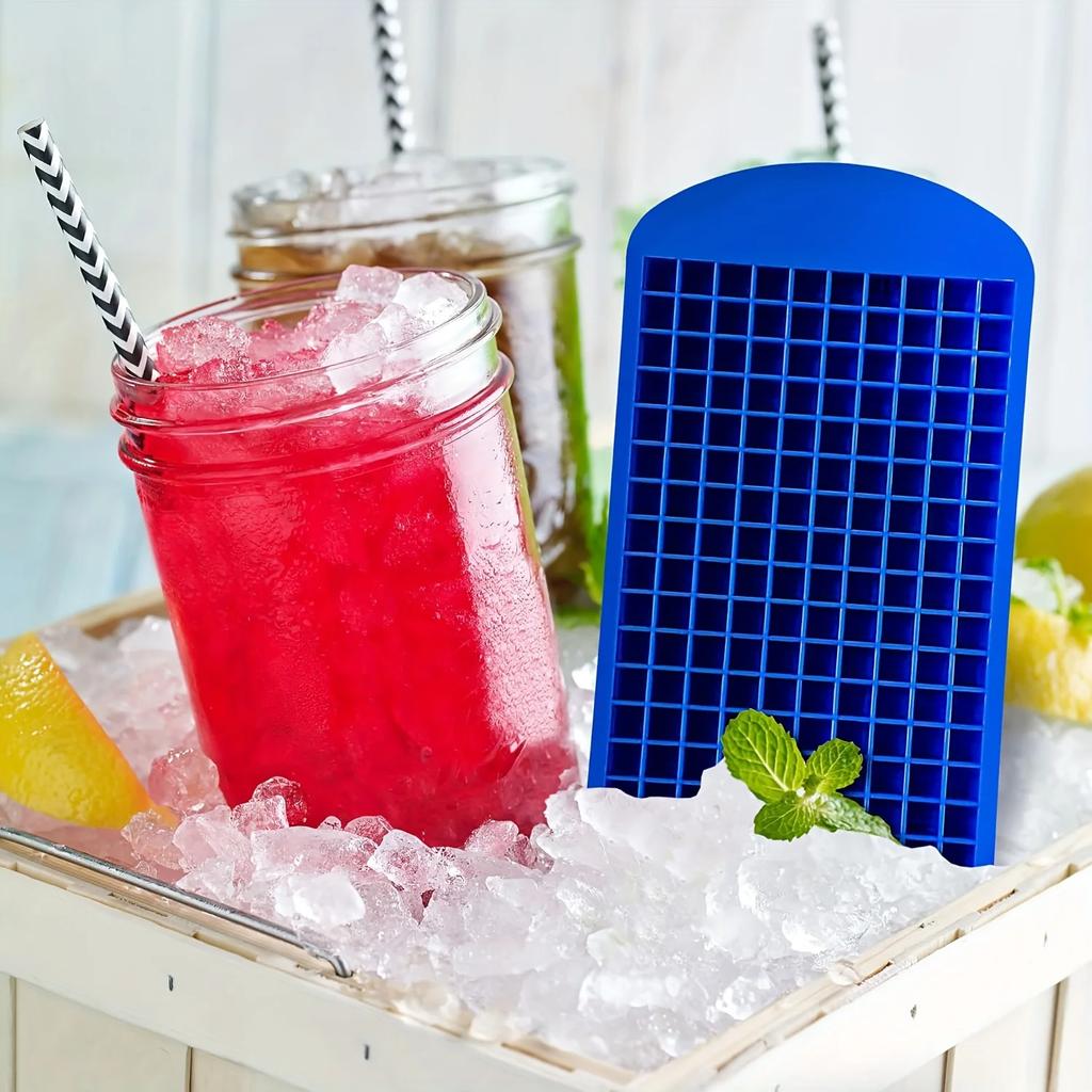 160 Grid Mini Silicone Ice Tray Square Silicone Ice Cube Tray Foldable Mini Ice Cube Mold Kitchen Tools Accessories