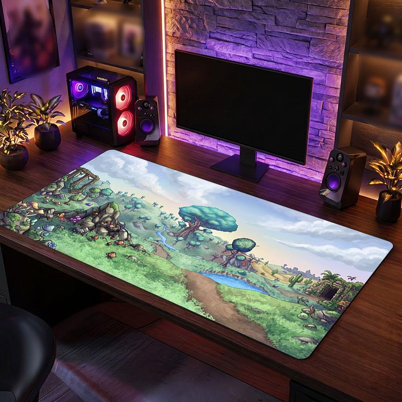 Velká podložka pod myš Terraria Rozšířená Měkká podložka na stůl Herní Kancelářská Dekorace na počítačový stůl