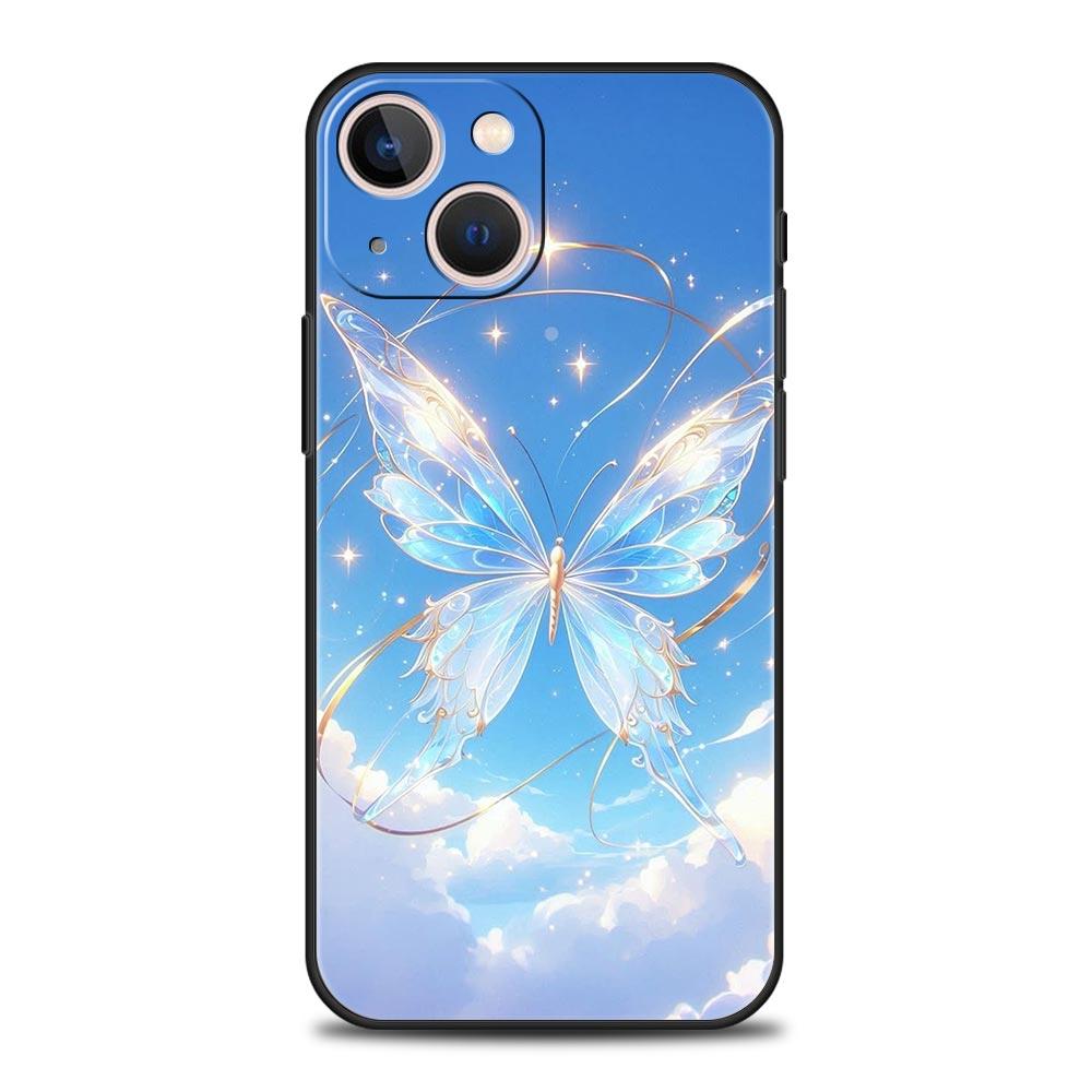 Butterfly Design Phone Case Cover for iPhone 17 16 15 14 13 12 Pro Max 11 Pro Max 17 AIR Plus Shockproof Soft TPU Shell Fundas