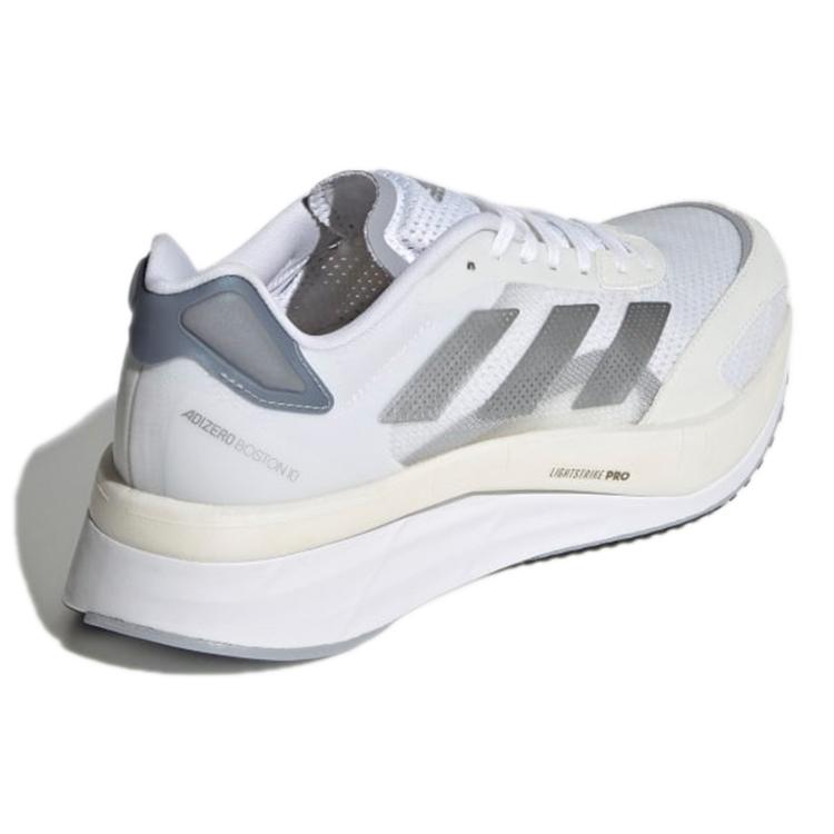 New Adidas Adizero Boston 10 'White Silver Metallic' Women's GY0907