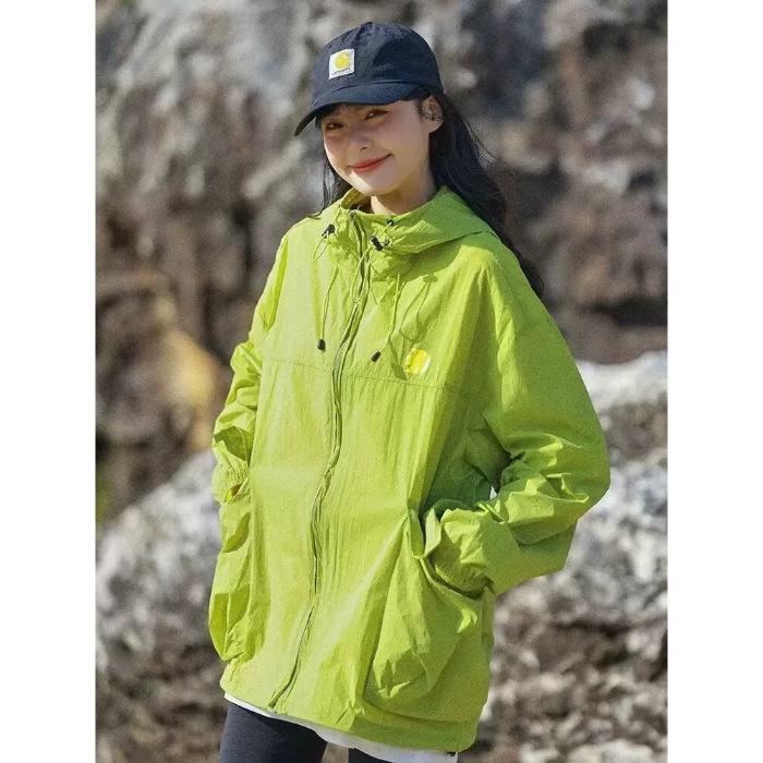 Sunscreen clothing for men and women UV protection light and breathable tooling jacket quick-drying tide brand sunscreen clothing woven elastane 