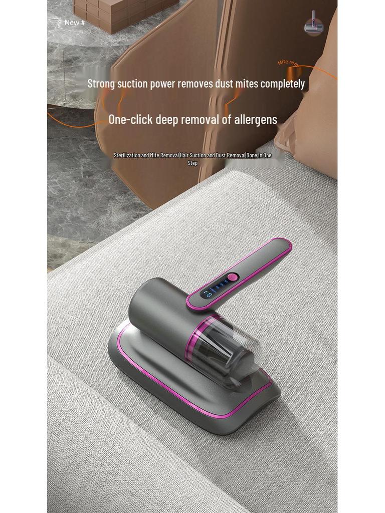 Wireless UV Vacuum Cleaner: High Suction Power, Efficient Mite Remover