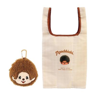 Tees Factory Monchhichi Plush Eco H465 X Bag, Monchhichi-kun, W260mm, MC-5527249MK