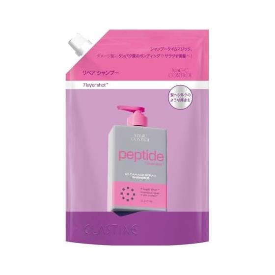 [ELASTINE Official] [Japan Limited Product] Elastine Magic Control Protein Bonding Technology Damage Care Shampoo Refill 400mL
