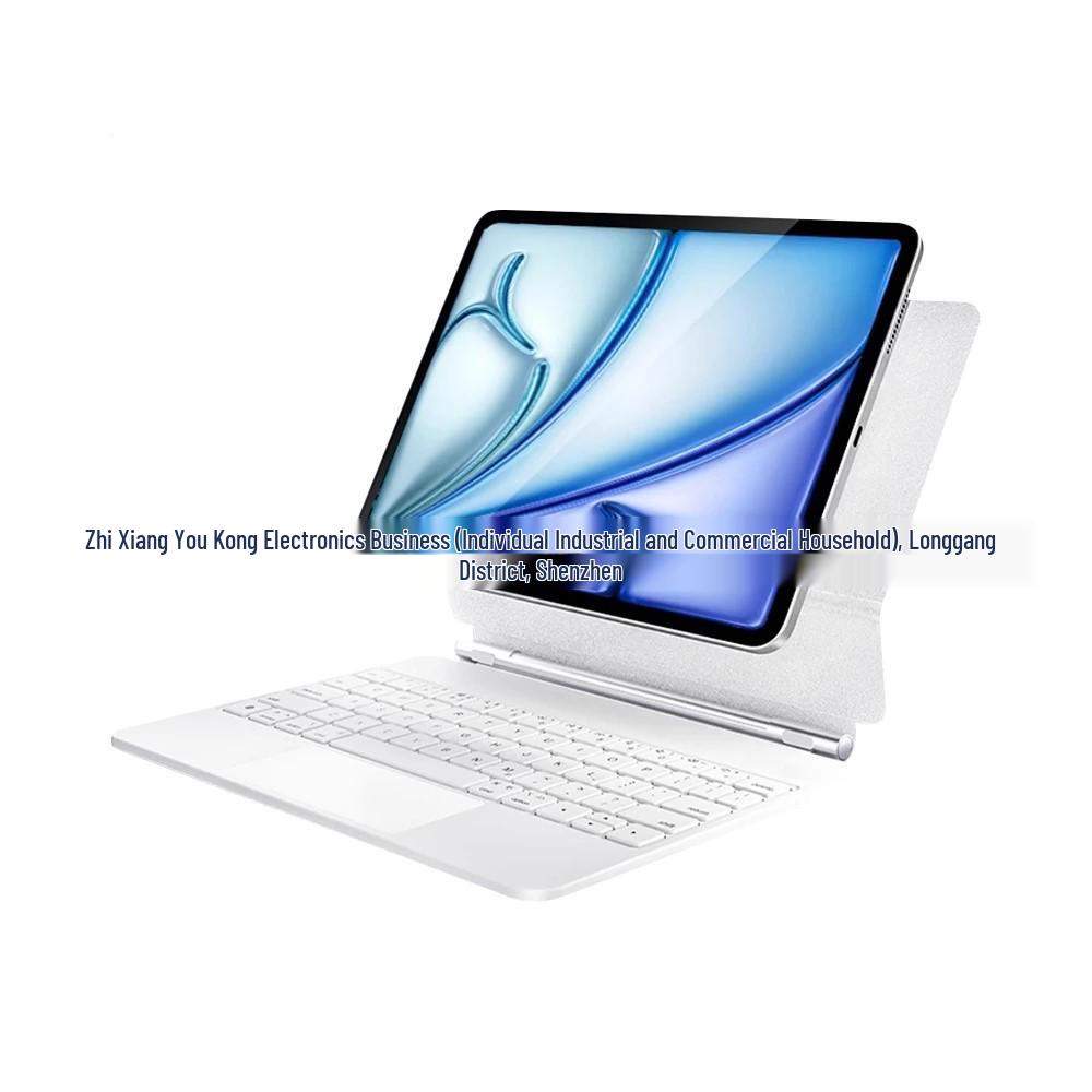 Совместима с iPad Magic Keyboard Pro 11/12.9/13 дюймов, Плавающая магнитная Bluetooth-клавиатура с семицветной подсветкой iPad Air 11 (M2/3/4) & iPad Pro 11/Air 8/7/6/5/4