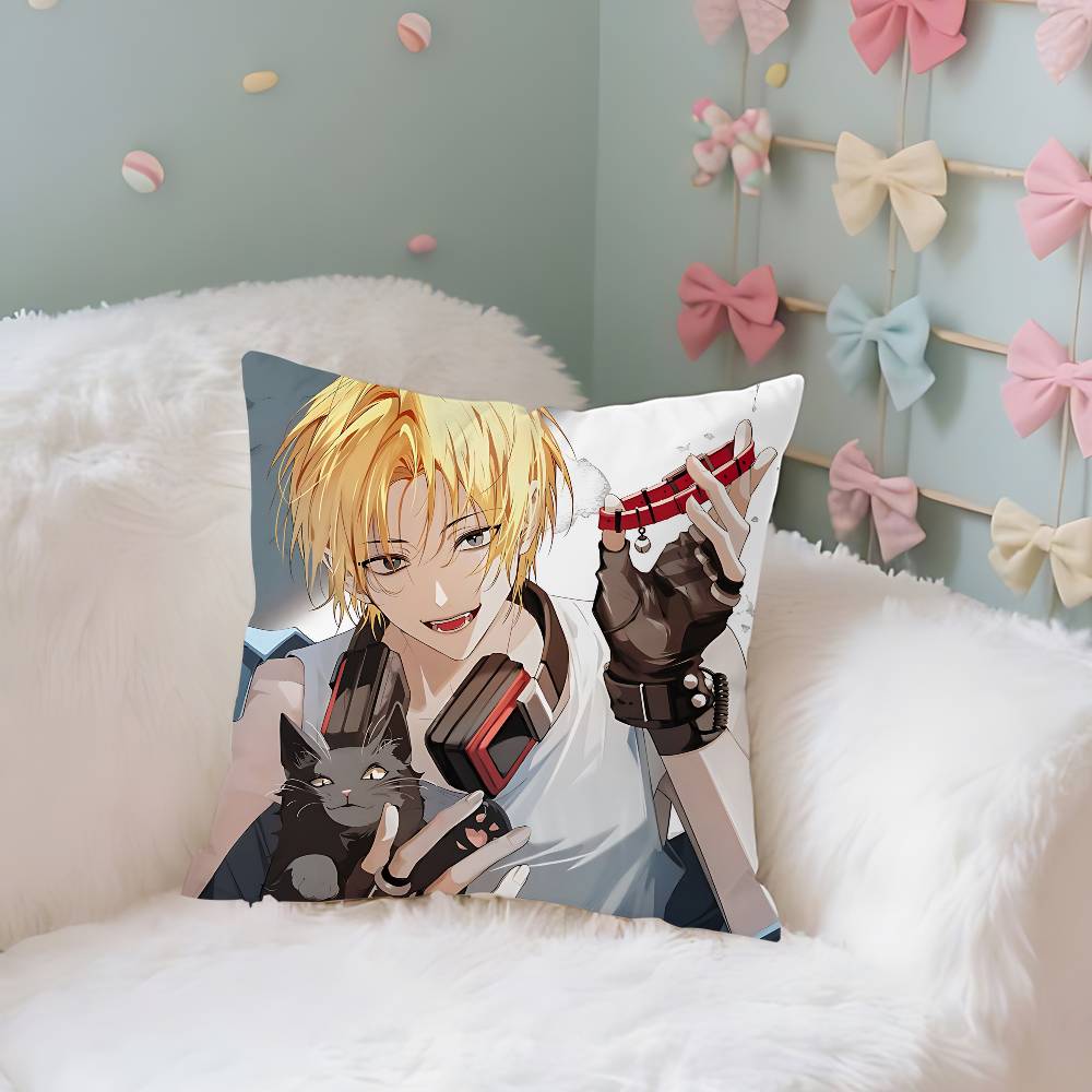 

SShin Asakuras Case Plush Fabric Soft Pillowcase Double Sided Print Cushion Cover Household Gifts 40x40CM(16x16in)