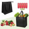 Large Insulated Reusable Grocery Bag With Zipper & Front Pocket, Keep Cool/Warm For Hours For Camping Picnic, Fishing, Shopping