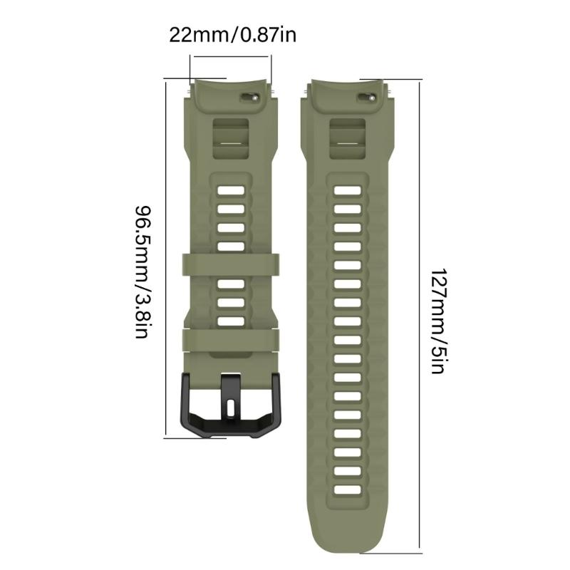 Sweatproof Sport Silicone Straps Multiple Hole Adjustable Universal Fit Flexible Soft Silicone Watch Band for Smartwatches
