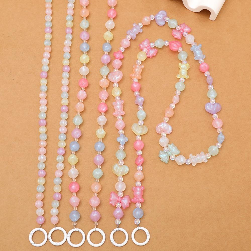 Cellphone Lanyard Beaded Crossbody Phone Chain Night Glow Phone Neck Straps  Phone Case Accessories