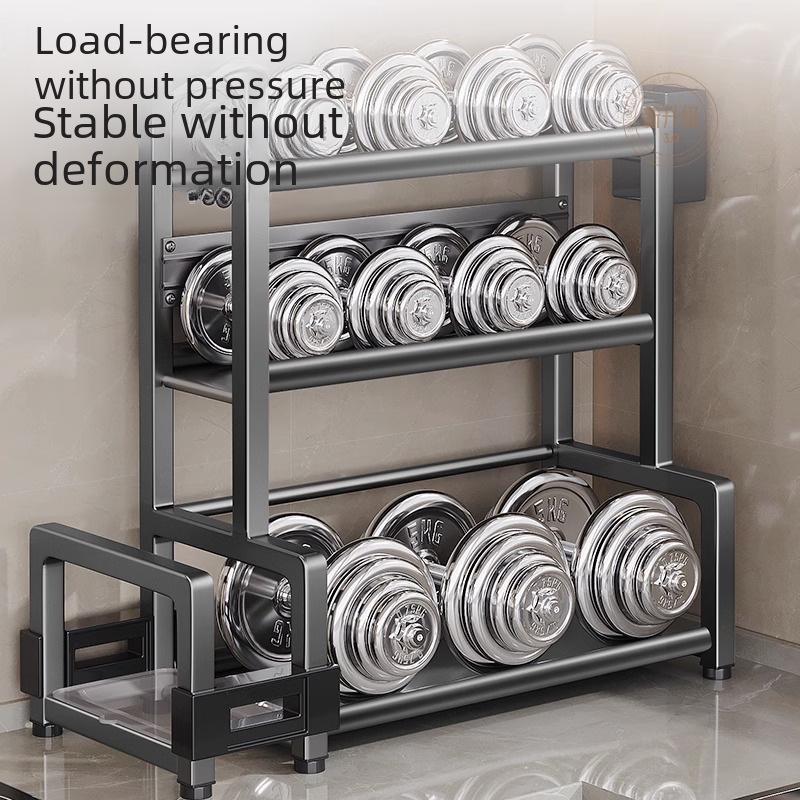 Gun Gray Kitchen Countertop Condiment and Utensil Storage Rack - Includes Knife Holder, Chopstick Tube, and Cutting Board Rack.