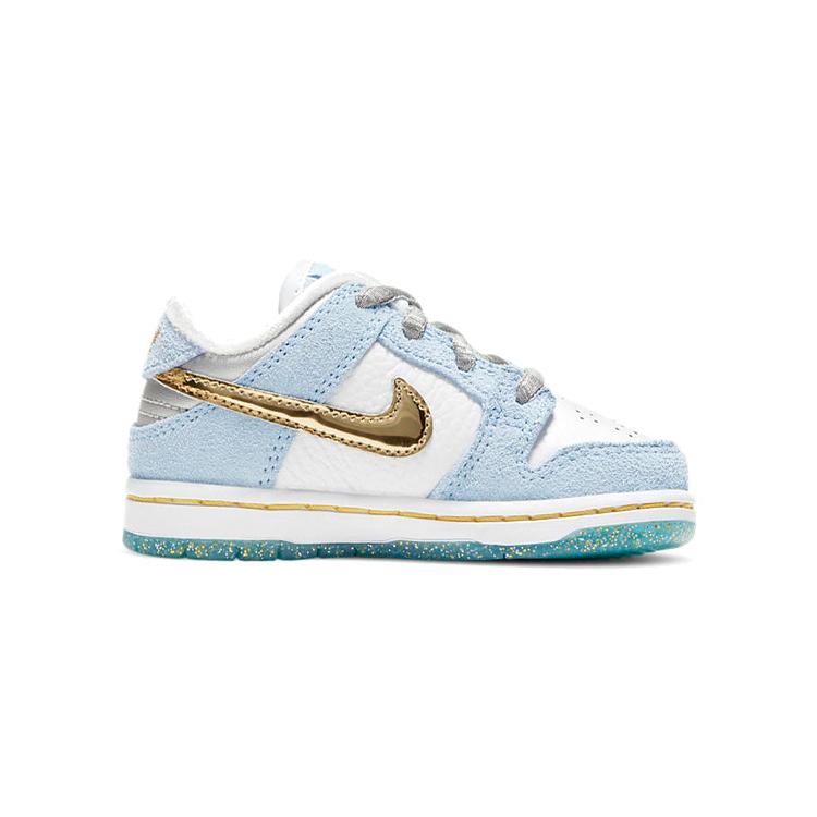 New Nike Kids X Sean Cliver SB Dunk Low Pro QS Td 'Holiday Special' Sneakers DJ2520-400