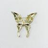Stylish and Simple Animal Brooch, High-end Sense Inlaid with Rhinestones, Dripping Oil, Butterfly Corsage Women's Clothing with Light