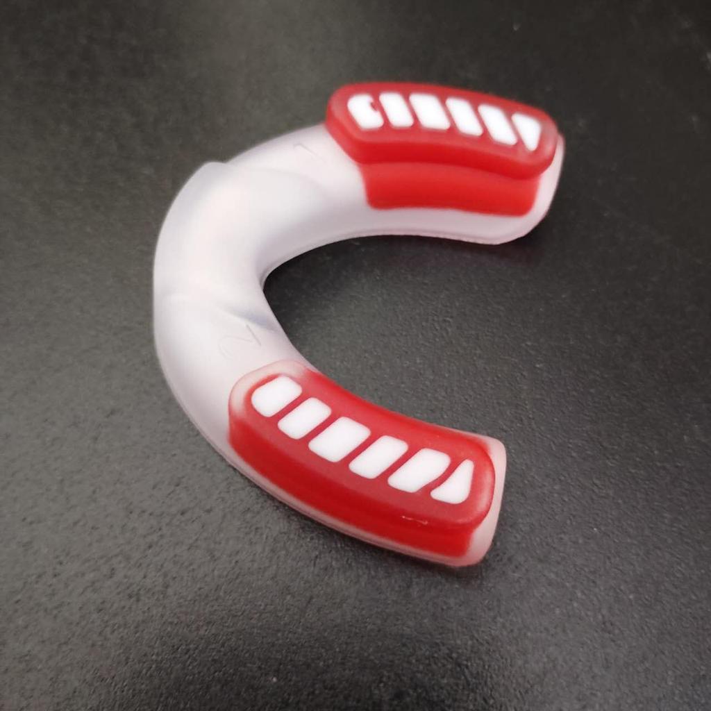 AONFIT Fitness Martial Arts Boxing Basketball Rugby All Sports Children Junior Mouthpiece (White/Red)