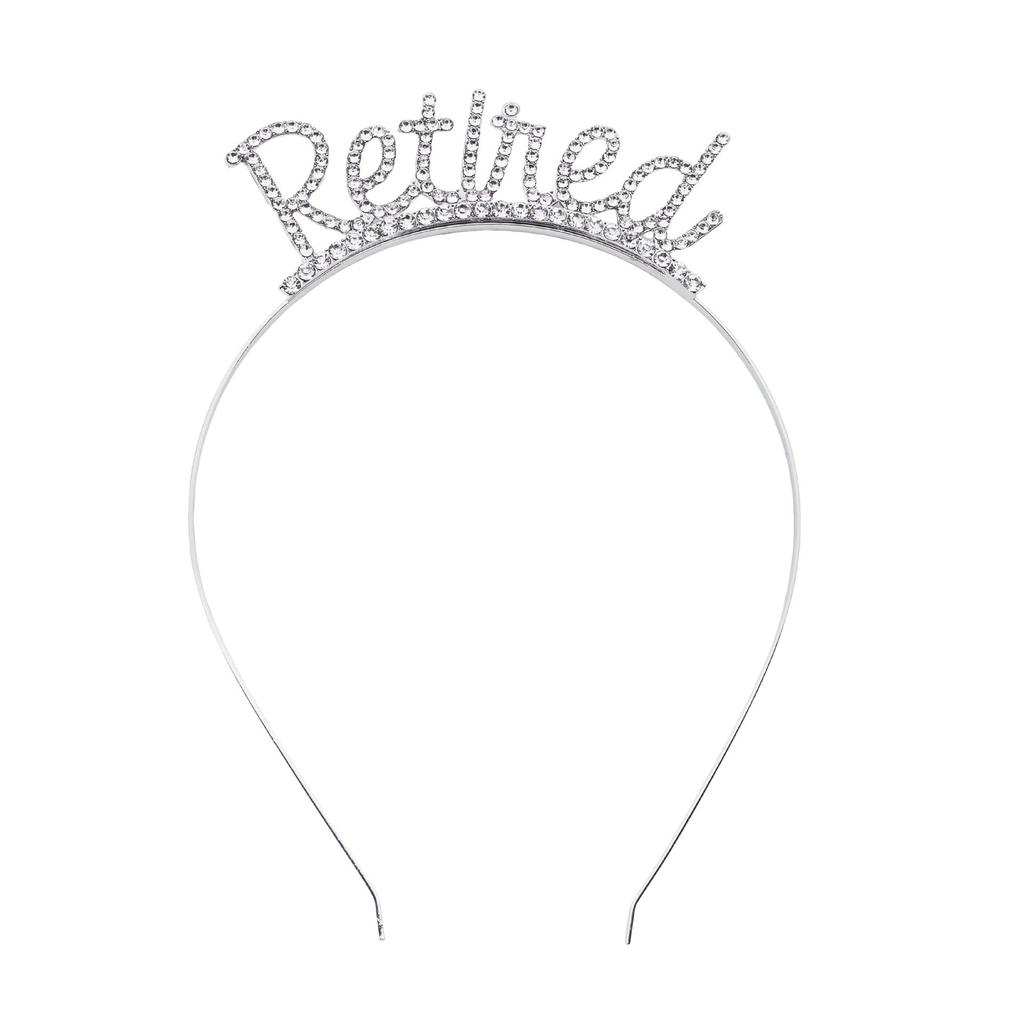 Europäisch-Amerikanisches Strass 'Retire' Stirnband - Damen Ruhestandsparty Haarschmuck