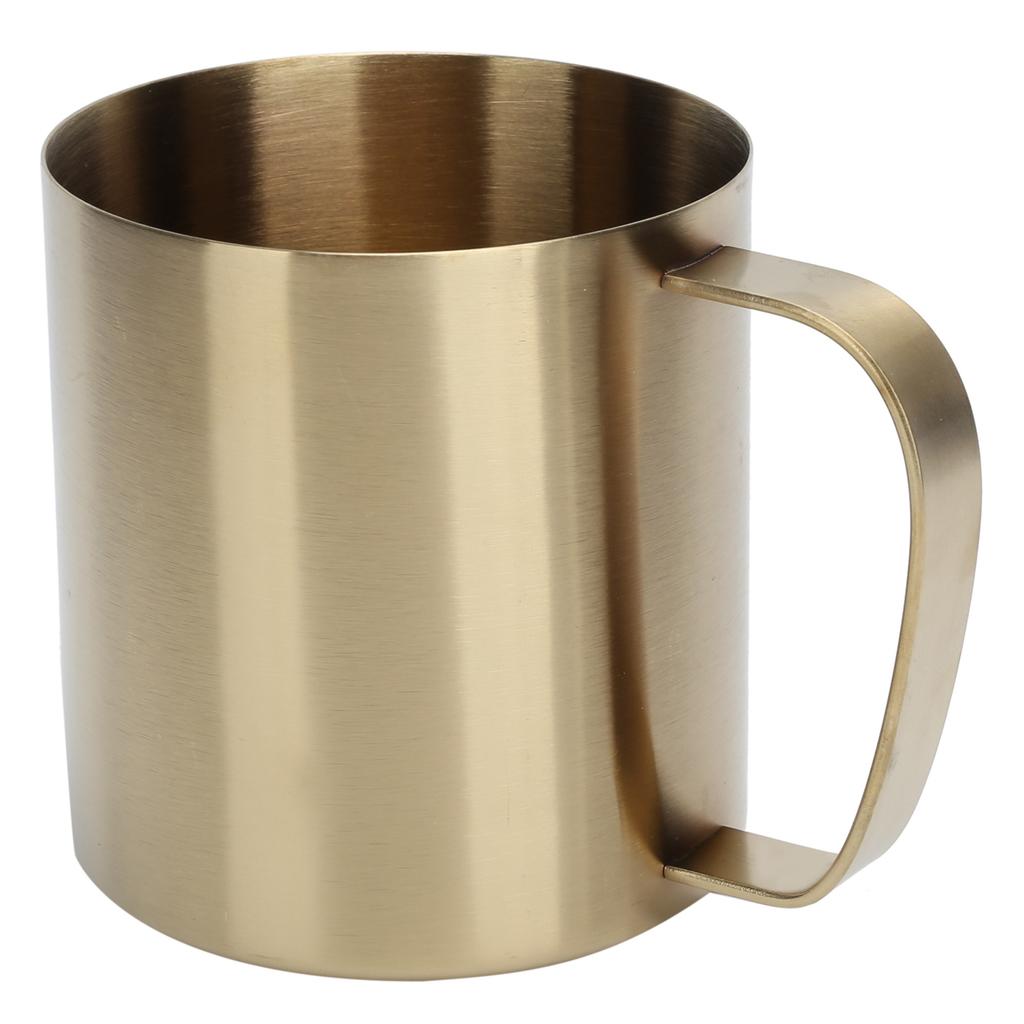 Edelstahl Büro Bierkrug Tragbar Haushalt Outdoor Wasser Kaffeetasse 480mlGold
