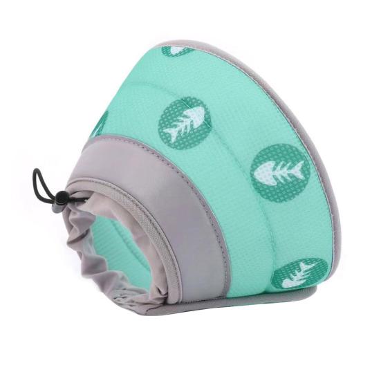 

Конусний нашийник для кішок Регульований нашийник для домашніх тварин М який конус для кошенят, щоб запобігти облизуванню Складаний Легкий Післяопераційний нашийник для відновлення для кішок та кошенят XL зелений