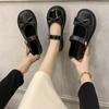 Fashion 2024 Spring Autumn New Lovely Pumps for Woman Round Toe Low Heel Mary Janes Shoes with Butterfly-knot Comfortable for Daily