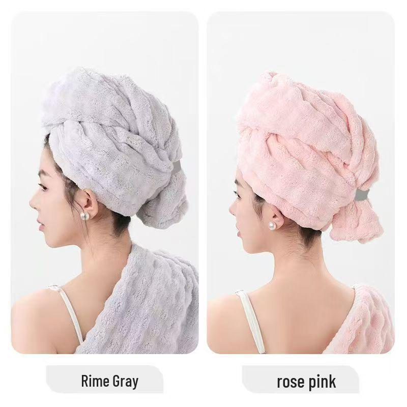 7A Antibacterial Quick-Dry Super Absorbent Hair Drying Cap for Women, No-Blow One-Piece Towel Wrap