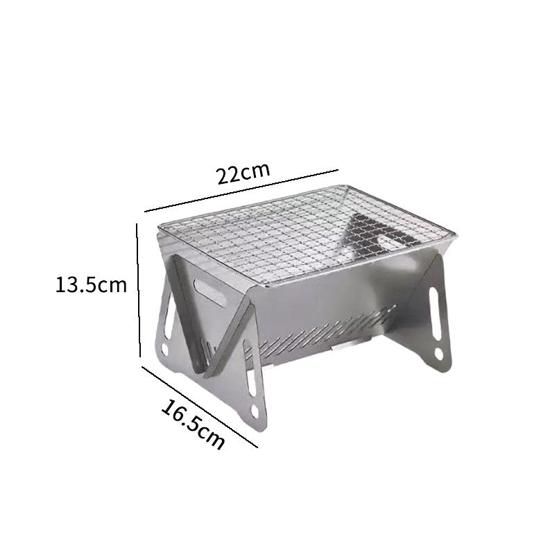 Portable Folding Barbecue Grill Heating Stoves Multifunction Camping Bbq Grill Rack Net Firewood Stove Stainless Steel Bbq Grill