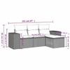 VidaXL Garden Lounge Set with Cushions 4 Pcs, Sofas with Backrest, Furniture Set, Patio Terrace Furniture, Grey 3222471