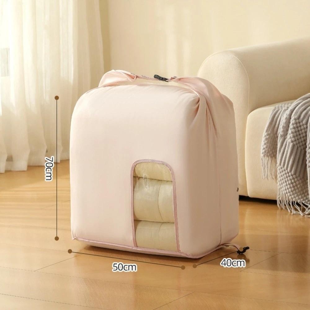Waterproof Compression Storage Bag Large Capacity Wardrobe Organizer Bag  Home Storage Pink-L