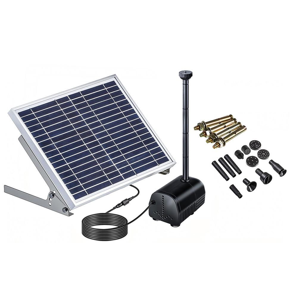 10W Solar Water Pump Max Water Height 150cm Solar Fountain Pump With Large Solar Panel for Bird Bath Fish Tank Garden Pool Ponds