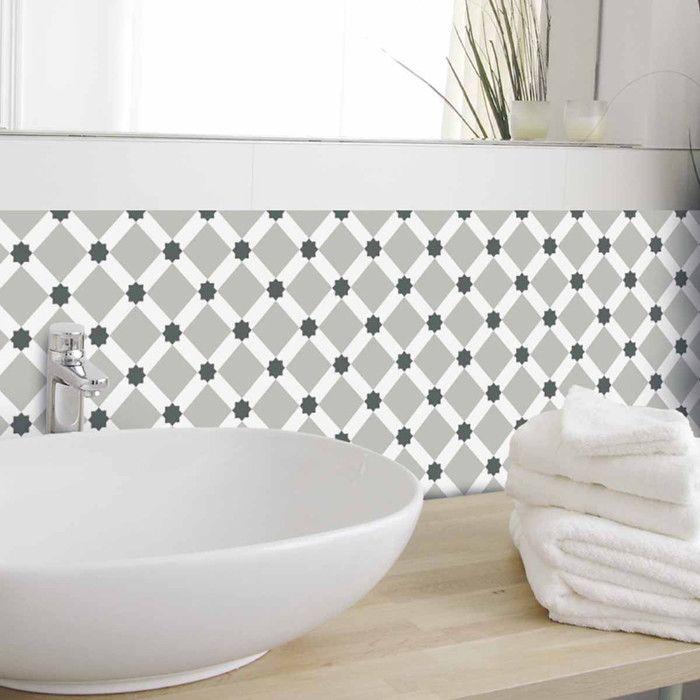 Sticker Adhésif - Draeger Paris - Carreaux Étoilés - 6 pièces - 15x15 cm - Vinyle