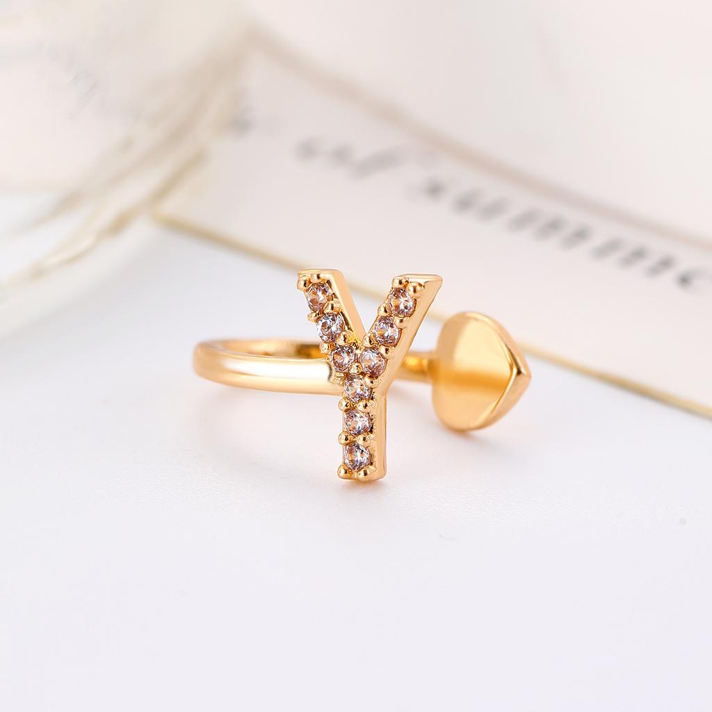 Advanced Temperament 26 English Letter Ear Clip Simple U No Ear Hole Earrings For Women