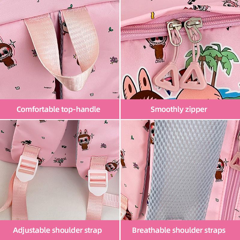 Labubu Kinderrucksack Schultasche Schüler Schultasche Leichter Niedlicher Rucksack Mode Cartoon Rucksack