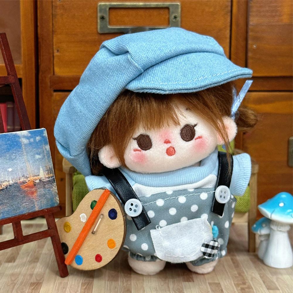 Little Painter Doll Clothes Outfit Cowboy Hat Doll Clothes Set  10cm Cotton Doll
