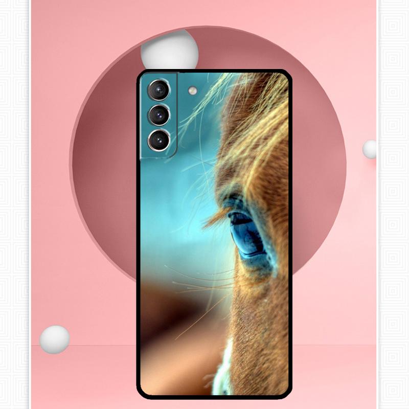 Horse Pony Pattern Case For Samsung Galaxy S22 S23 S24 Ultra Note 20 10 S8 S9 S10 Plus S21 S20 FE Soft Cover