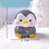 1/4PCS Cute Grey Penguin Doll Snow Landscape Gardening DIY Decoration Accessories Mini Desktop Small Ornament