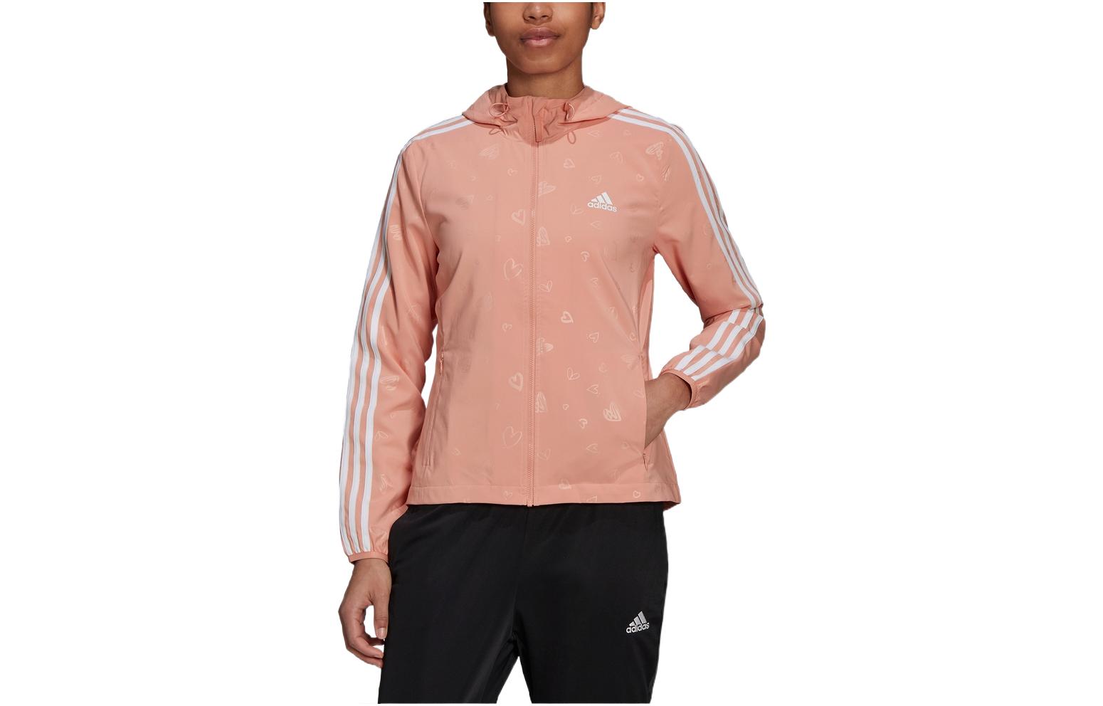 Adidas Jackets Women s Pink Hooded Moderate Other HB5095 L