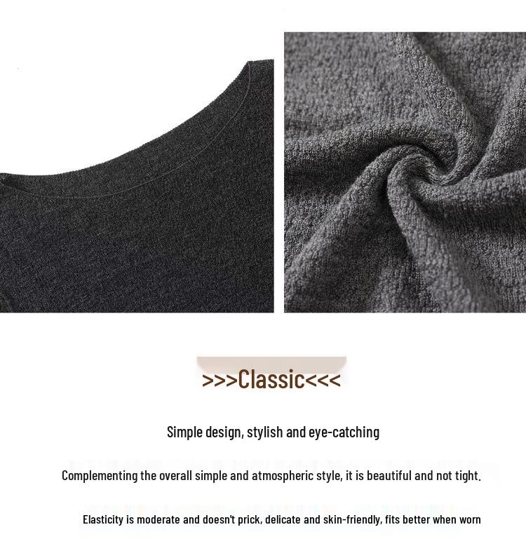 Le Kasha Elegant One-Shoulder Knit Sweater - Women's Autumn/Winter Slim Herringbone Top