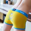 Men's New National Trend INS Style Underwear, Pure Cotton Mid Waist Plus Size Solid Color Boxer Briefs