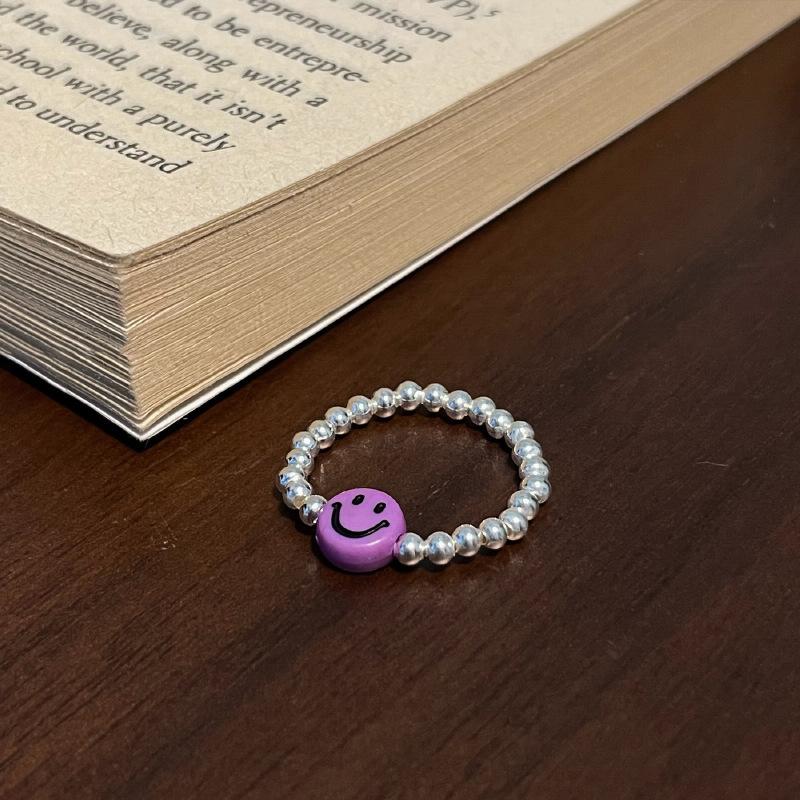 

Eyecatching Colorful Smiley Face Ring For Women Featuring Trendy Geometric Design J5360