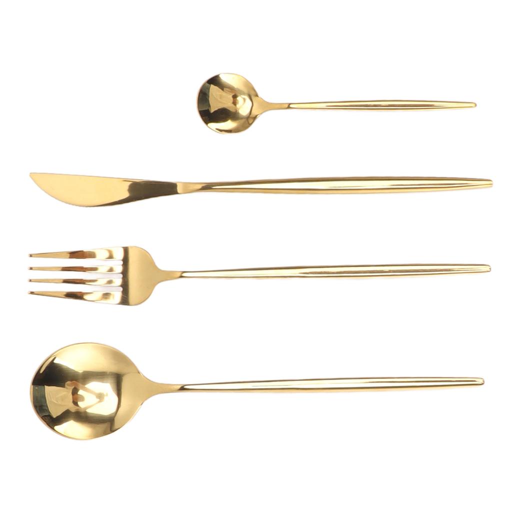 4 Piece Flatware Set Mirror Polished Cutlery Utensil Set Restaurant Eating Tableware Set for Restaurant Home