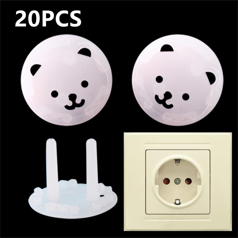 10/20/50PCS Baby Safety Child Electric Socket Outlet Plug Protection Security Two Phase Safe Lock Cover Kids Sockets