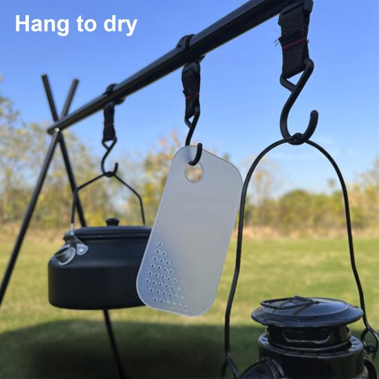 Outdoor Camping Mini Cutting Board with Drainage Hole Portable Clear Non-Slip Food Grade Multifunction Vegetables Fruits Meat Chopping Board